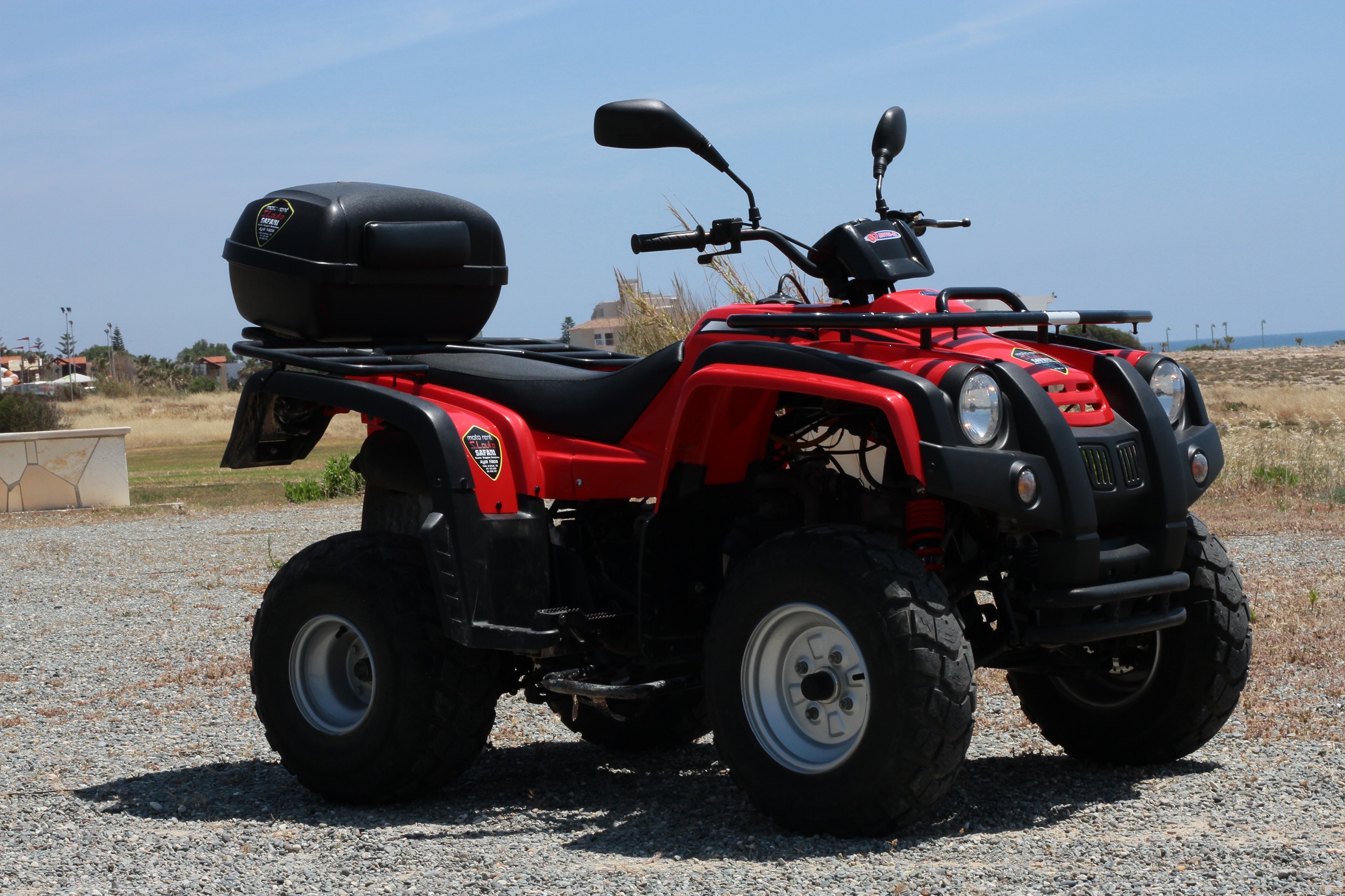 Adly Quad 200cc in red - side view
